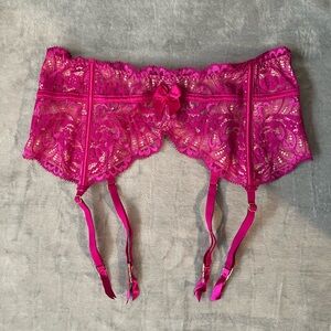 Debenhams pink lace garter